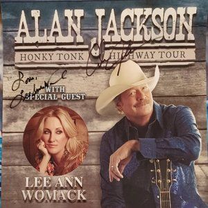 2017 Alan Jackson Lee Ann Womack SIGNED Original Concert Poster REPRODUCTION RP